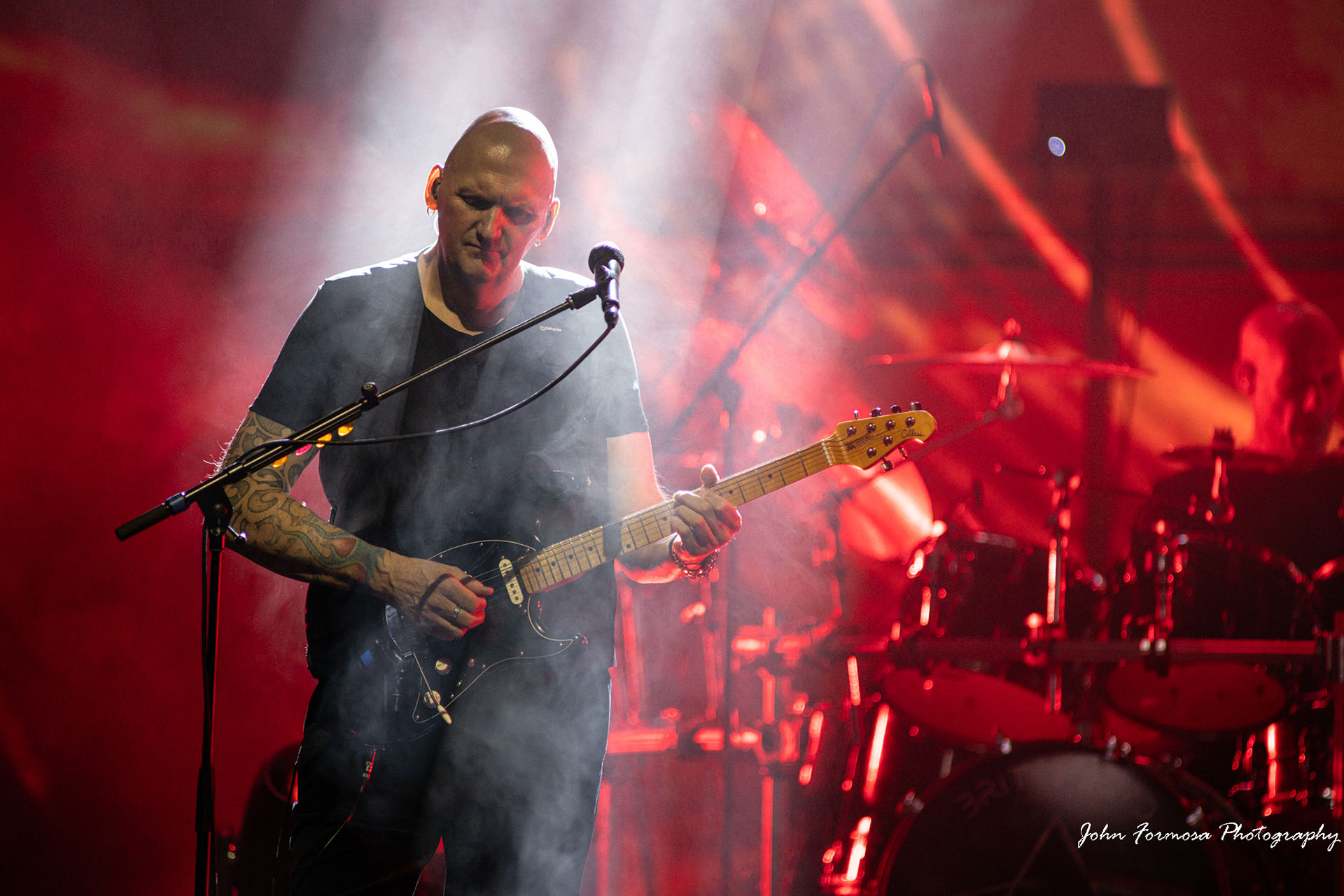 Jamie performing on stage